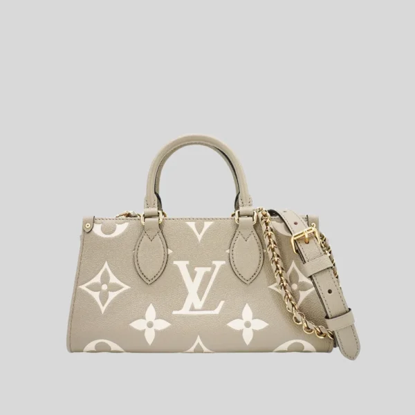 Louis Vuitton OnTheGo East West 雙色壓花牛皮手提斜背二用包