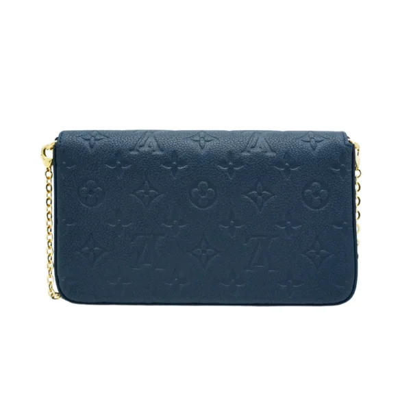 Louis Vuitton 壓花牛皮金鍊斜背包：圖片 4