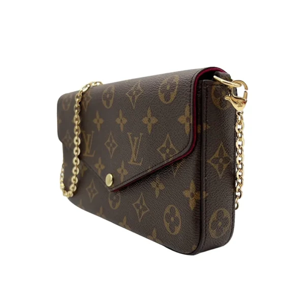 Louis Vuitton Felicie Pochette 字花帆布鍊帶斜揹/手拿包：圖片 3